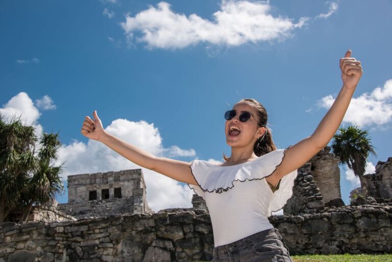 From Cancun: Guided Day Trip to Tulum & Mayan Ruins W/ Entry