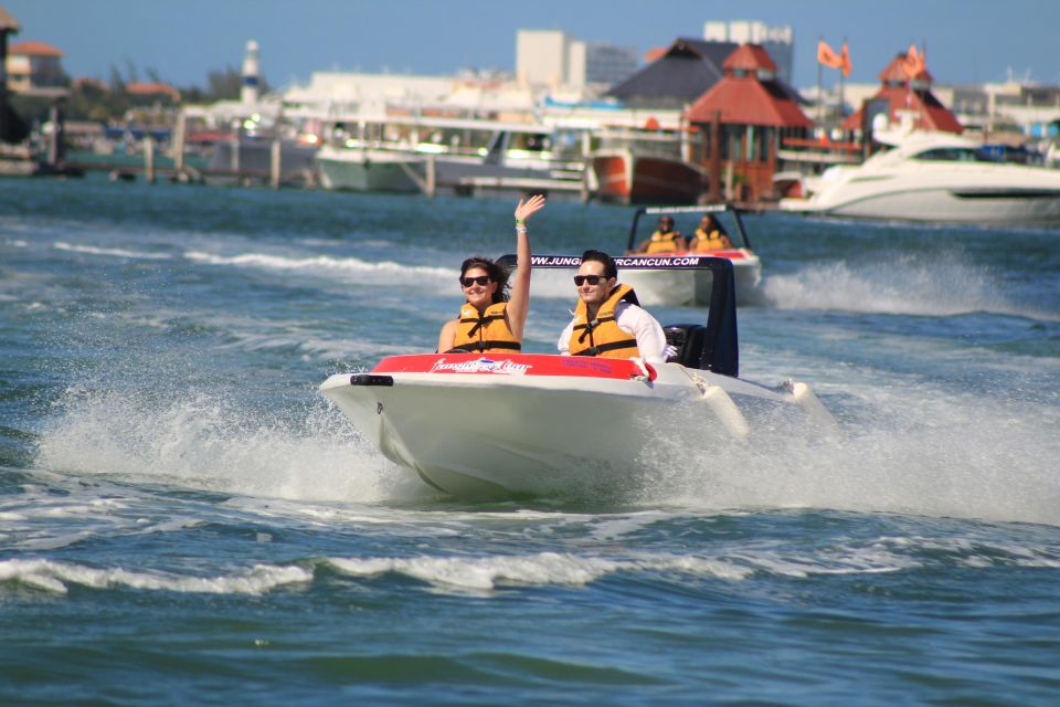 1 from cancun punta nizuc speedboat snorkeling trip From Cancun: Punta Nizuc Speedboat Snorkeling Trip