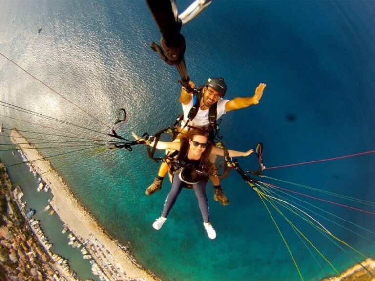 From City of Side: Alanya Tandem Paragliding W/ Beach Visit