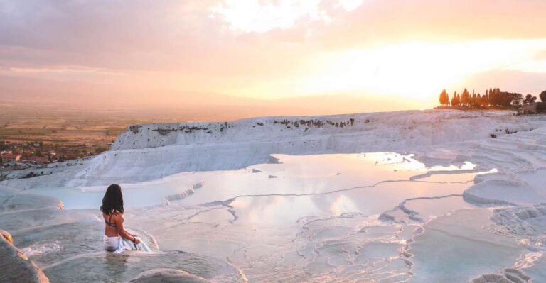 From Marmaris: Pamukkale Evening Tour With Transfer & Dinner