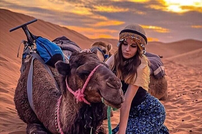 From Marrakech: Agafay Desert, Sunset Camel Ride, Meal and Show