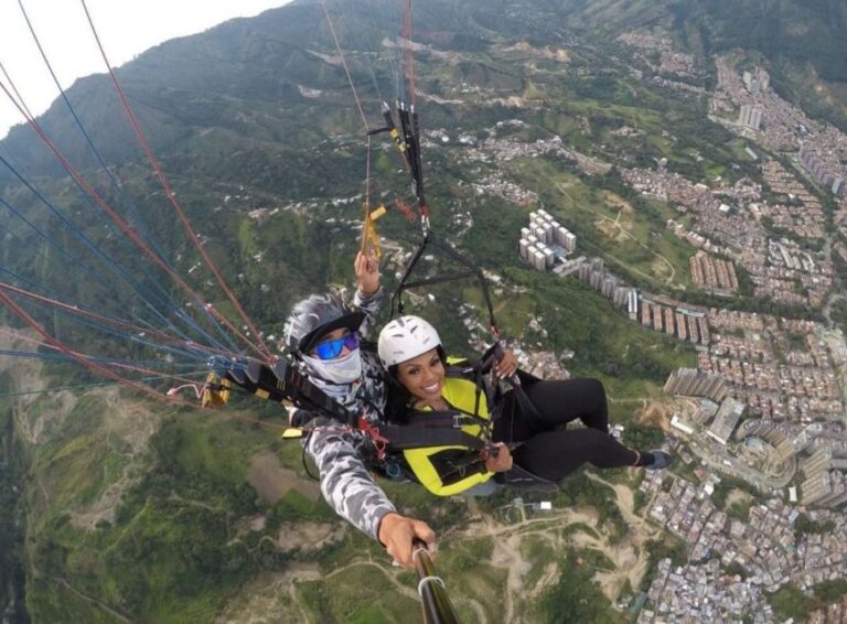 From Medellin: Tandem Paragliding Tour With Videos & Photos