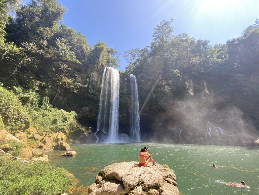 From Palenque: Misol-Ha and Agua Azul Waterfalls.