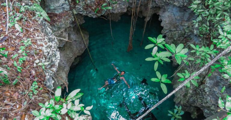 From Riviera Maya: 3 Cenotes Adventure With Lunch