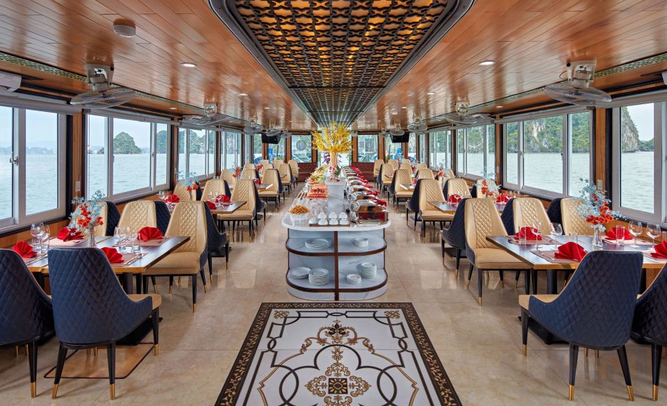 1 ha long 1 day 5 star cruise buffet lunch free red wine Ha Long 1 Day: 5 Star Cruise - Buffet Lunch - Free Red Wine