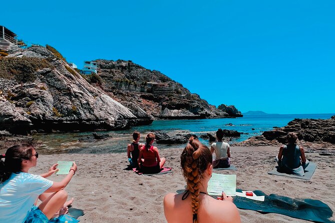 Half Day Private Beach Yoga and Rock Climbing in Plakias Beach