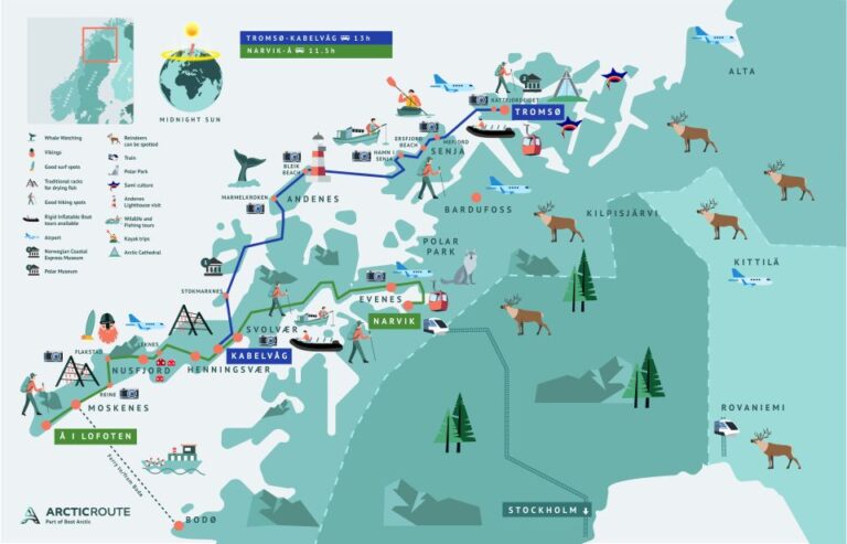Hop-On/Hop-Off to 15 Places With the Arctic Route in Norway