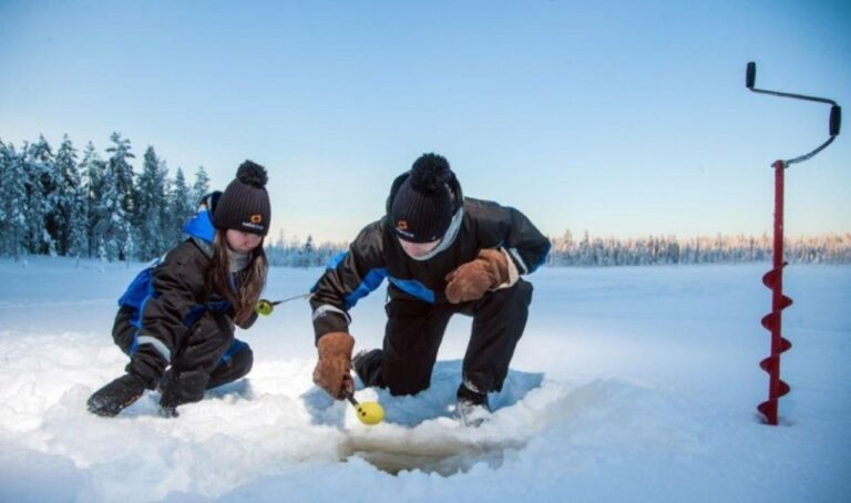 Ice Fishing Adventure in Levi With Salmon Soup