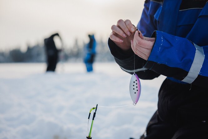 Ice Fishing and Snowmobile Safari Combo in Lapland