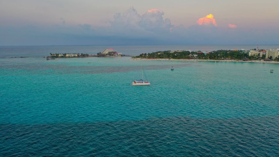 1 isla mujeres sunset catamaran cruise with pick up Isla Mujeres Sunset Catamaran Cruise With Pick-Up