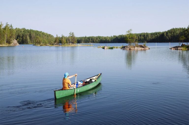 Lapland: Canoeing Trip With Reindeer and Husky Farm Tour