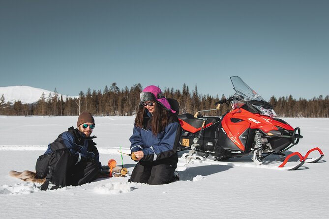 1 lappish lunch break snowmobiling ice fishing and tasty food Lappish Lunch Break -Snowmobiling, Ice Fishing and Tasty Food