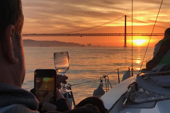 Lisbon Sail Cruise at Night With Wine