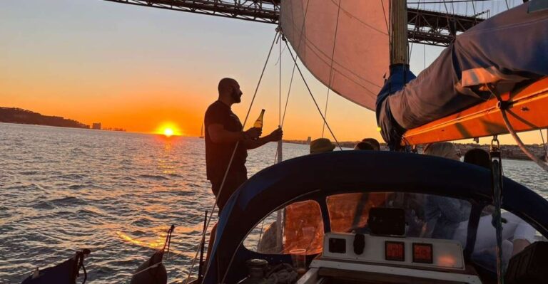 Lisbon: Sailboat Sunset Tour With a Drink