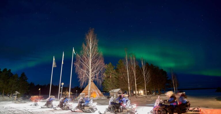 Luleå : Northern Lights Snowmobile Tour