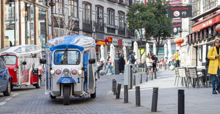 Madrid: Electric Tuk Tuk City Tour With Barrio De Las Letras