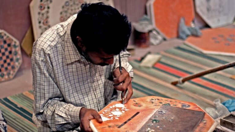Marble Inlay Workshop Tour In Agra