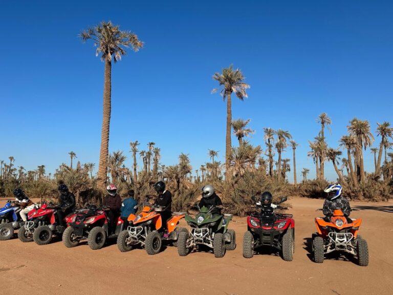 Marrakech: Quad Biking Tour in the Palm Grove Dunes With Tea