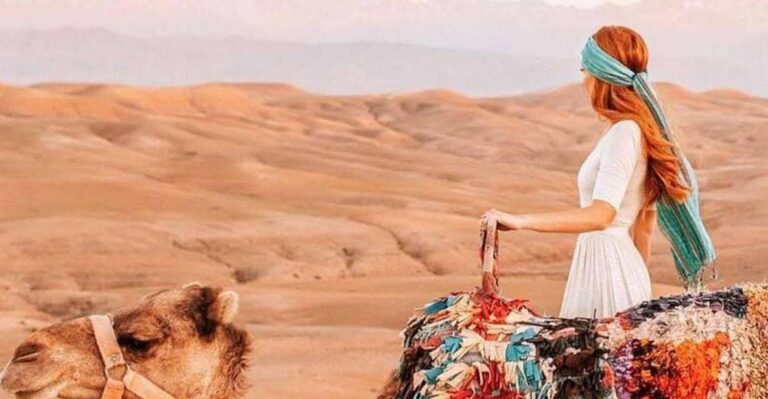 Marrakech: Sunset Dinner in Agafay Desert With Camel Ride