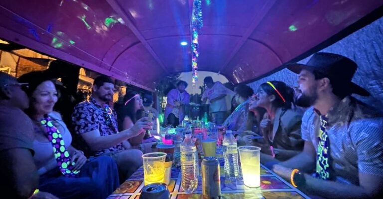 Mexico City: Xochimilco Neon Night Traditional Boat Party