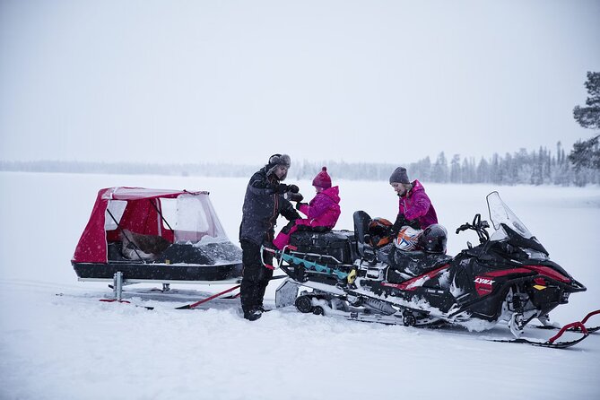 1 northern lights snowmobile sledge ride in rovaniemi Northern Lights Snowmobile Sledge Ride in Rovaniemi