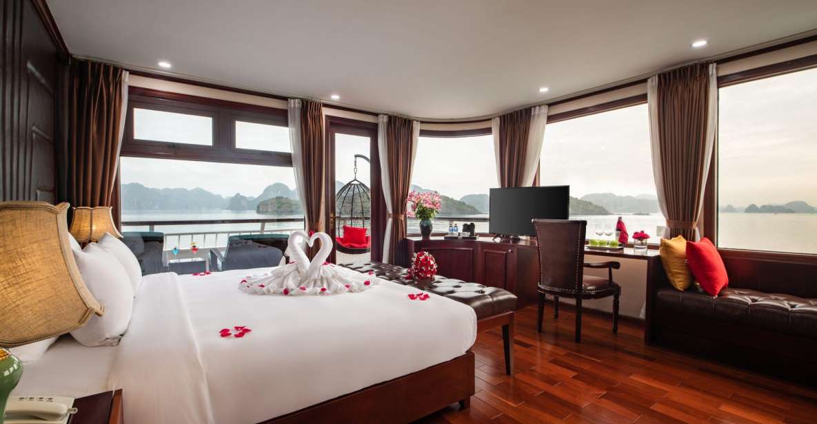 1 overnight halong bay luxury 5 stars cruise with full meals Overnight Halong Bay Luxury 5 Stars Cruise With Full Meals