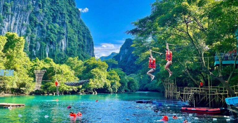 Phong Nha: Cave Exploration and Zipline Boat Tour
