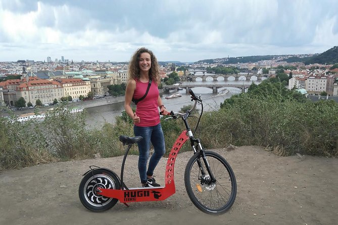Prague E-scooter Sightseeing Small Group or Private Tour & Free Taxi Pick Up