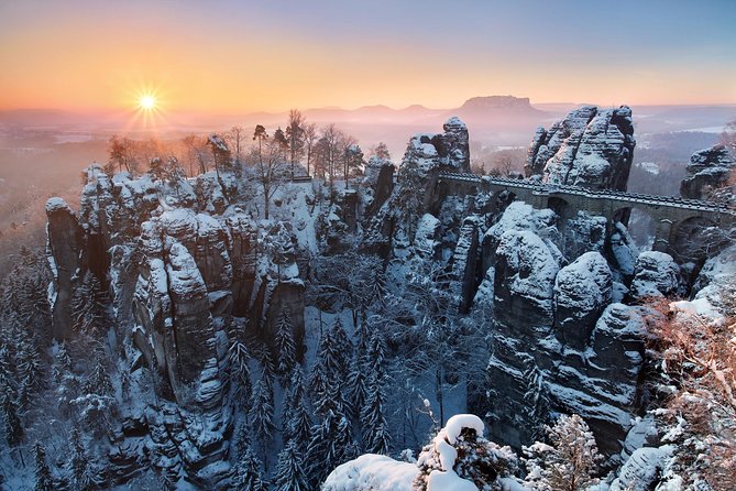 1 pravcicka gate bastei bridge winter national park tour from prague Pravcicka Gate & Bastei Bridge Winter National Park Tour From Prague