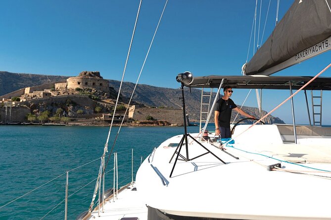 Private Agios Nikolaos Day Catamaran Cruise in Mirabello Bay