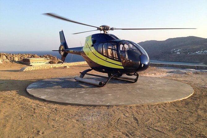 1 private helicopter transfer from folegandros to mykonos Private Helicopter Transfer From Folegandros to Mykonos