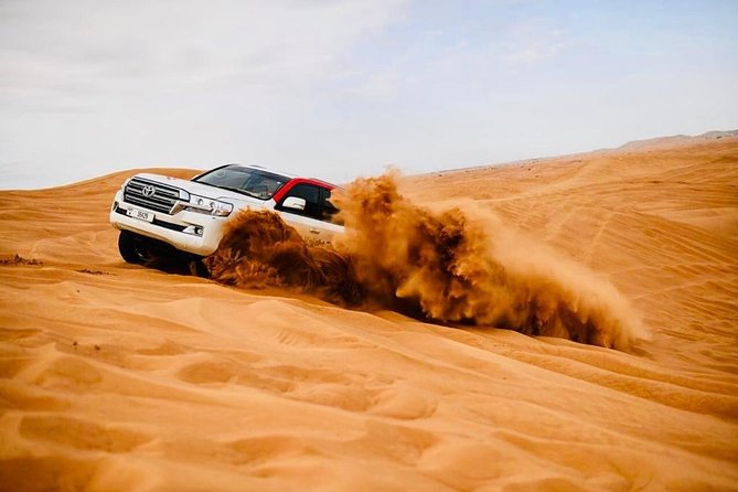Private Red Dunes With Camel Ride, Sandboarding, Falcon & Arabic Coffee Package