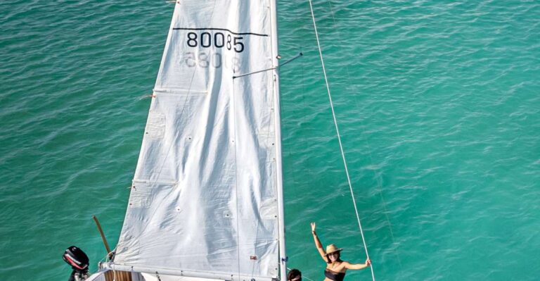 Private Sailboat Tour Across the Bacalar Seven Colors Lagoon