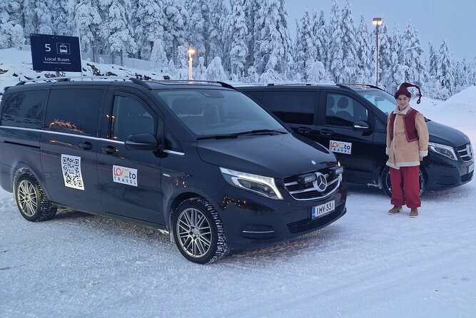 PRIVATE Santa Village and Rovaniemi Tour by VIP Car