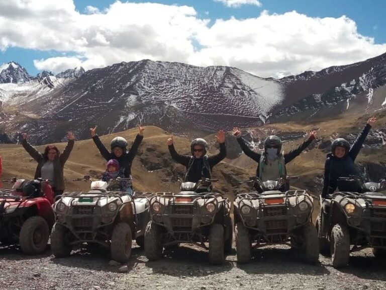 Private Service Visit Rainbow Mountain on ATVs Lunch