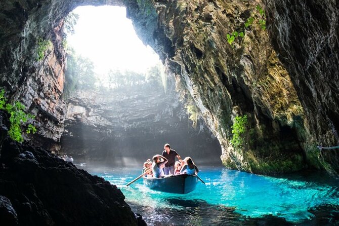1 private tour in melissani cave and myrtos beach swim stop Private Tour in Melissani Cave and Myrtos Beach Swim Stop