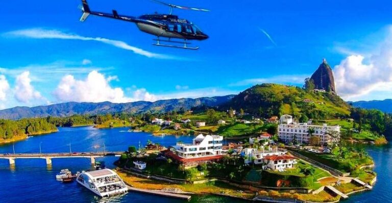 Private Tour to Guatapé and Helicopter Riderockboat