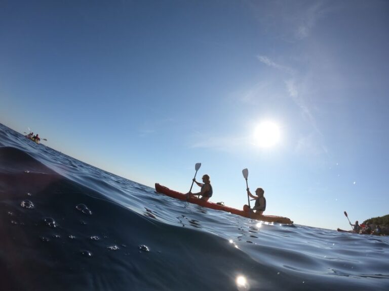 Pula: Sunset Kayak Tour With Snorkeling and Cliff Jumping