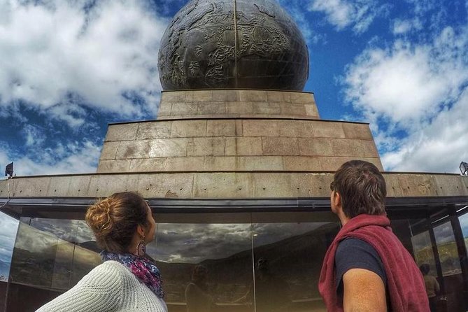 Pululahua Crater and Middle of the World Monument From Quito