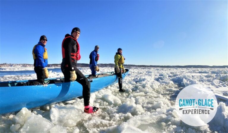 Quebec City: Ice Canoeing With Hot Chocolate & Sauna