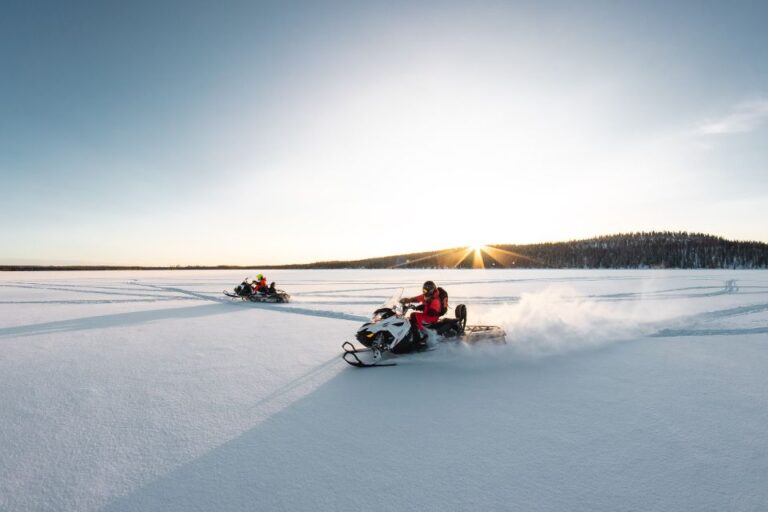 Rovaniemi: Snowmobile and Ice Fishing Adventure With Lunch