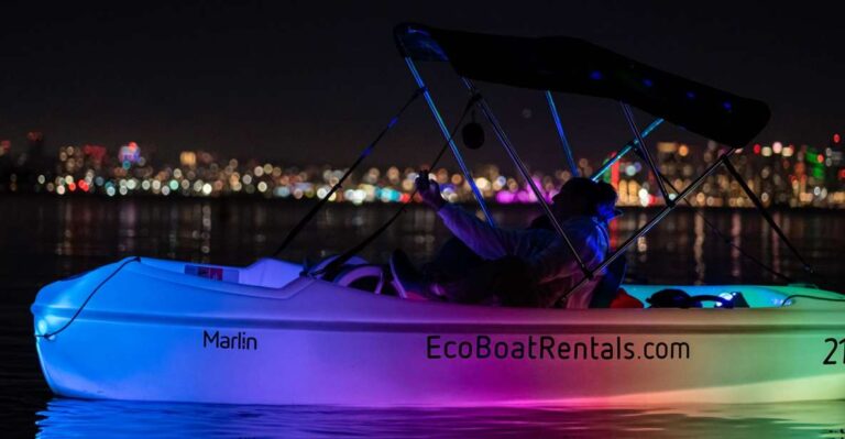 San Diego: Nighttime Glow Pedal Boat Ride W/ Downtown Views