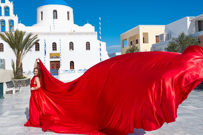 Santorini Flying Dress Photoshoot for 4 Guests