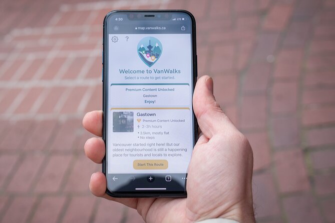 Self-Guided Smartphone Walking Tour of Gastown