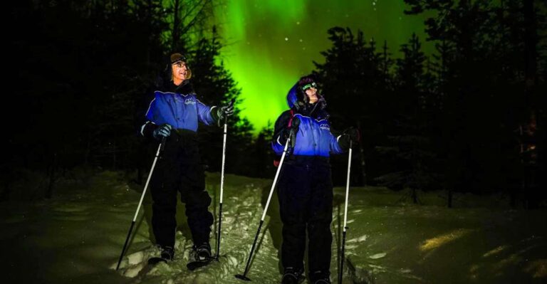 Ski Trekking Under the Northern Lights