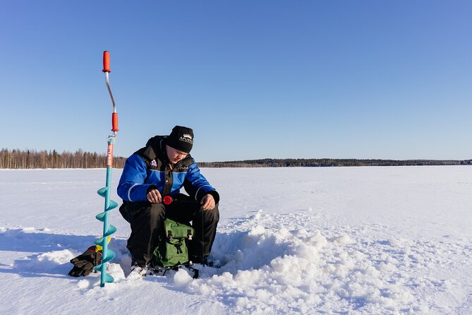 Snowmobiling and Ice Fishing in Apukka Resort, Rovaniemi