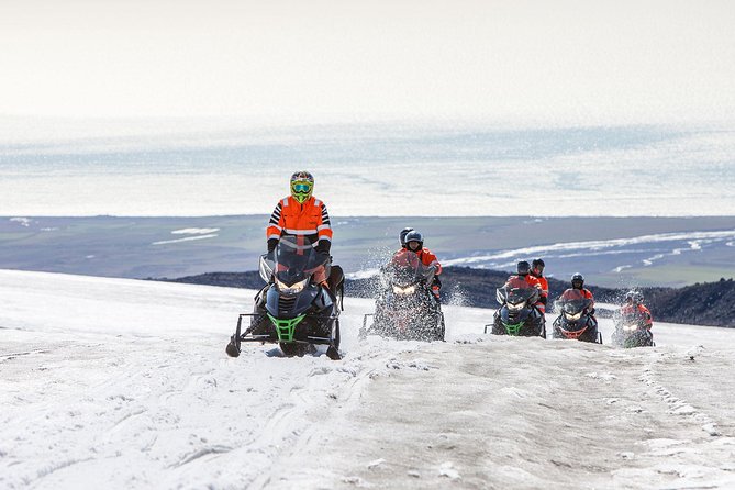 1 south iceland myrdalsjokull glacier snowmobile tour from vik South Iceland: Mýrdalsjökull Glacier Snowmobile Tour From Vik