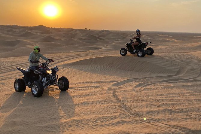 Sunset Quad Bike Tour Dubai (Deep Desert Ride , Sunset in Desert)