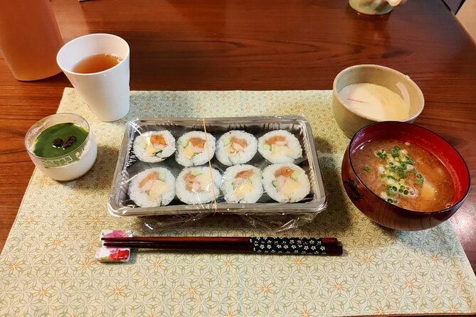 1 sushi roll and side dish cooking experience in tokyo Sushi Roll and Side Dish Cooking Experience in Tokyo