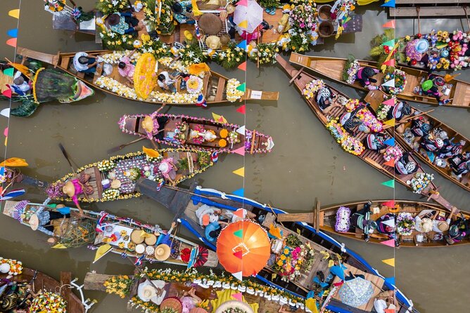 Tour In Maeklong Railway, Floating Market And Ayutthaya